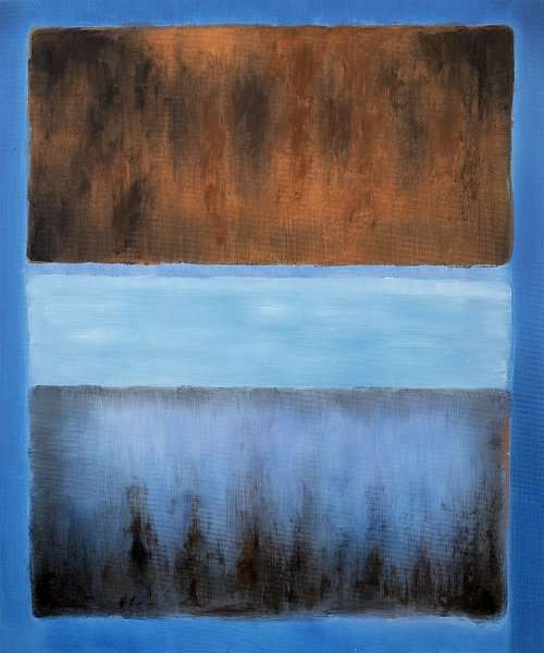 No. 61 Rust and Blue by Abstract expressionism